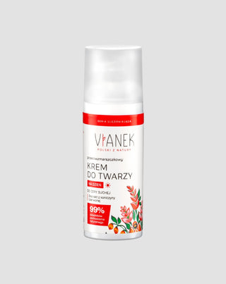 Crème de jour anti-rides pour le visage pour peaux sèches au trèfle rouge Vianek - 1