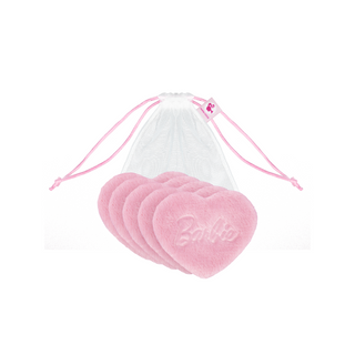 Tampons cosmétiques réutilisables pour le démaquillage Barbie Ultrasoft Reusable Pads Hearts Pink Glov - 2
