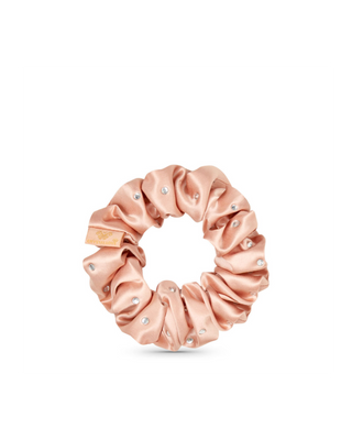 Chouchou en soie avec cristaux – rose gold Crystallove