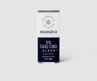 Huile CBD 5 % Sleep Manaya pour le sommeil avec mélatonine