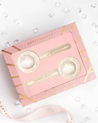Boules de massage en verre Cryothérapie du visage Cryolift ice globes Crystallove - 2