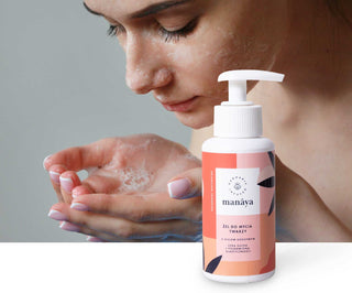 Gel nettoyant doux et purifiant pour le visage à l&#39;huile de chanvre Manaya