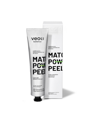 Produit exfoliant enzymatique avec des acides AHA 10 %, PHA 10 %, BHA Matcha power peel Veoli Botanica - 1
