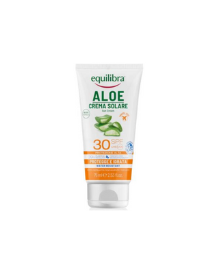 Crème solaire à l'aloe vera SPF 30 UVA, UVB imperméable Equilibra - 1