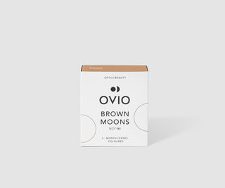 Lentilles de contact de couleur marron miel, lentilles mensuelles zéro brown moons n° 1 Ovio