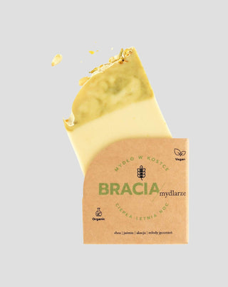 Savon en barre au jasmin et à l'acacia contre les rides et l'acné Nuit d'été chaude Bracia Mydlarze - 1