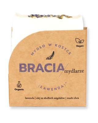 Barre de savon apaisante et hydratante à la lavande avec de l'huile de riz et du beurre de karité Bracia Mydlarze - 1
