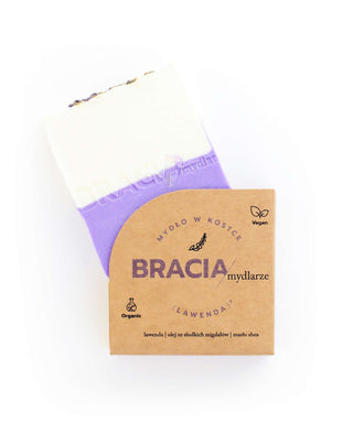 Barre de savon apaisante et hydratante à la lavande avec de l'huile de riz et du beurre de karité Bracia Mydlarze - 4