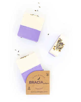 Barre de savon apaisante et hydratante à la lavande avec de l'huile de riz et du beurre de karité Bracia Mydlarze - 3