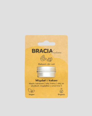  Baume hydratant pour les lèvres amande et cacao avec vitamine E et huile de lin Bracia Mydlarze_3 - 3