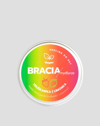  Gommage pour les lèvres fraise et citron vert avec vitamine E hydratant et lissant Bracia Mydlarze - 1