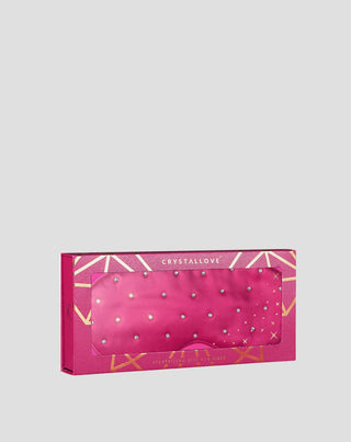 Bandeau pour les yeux en soie orné de cristaux – hot pink Crystallove_4 - 4