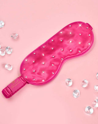 Bandeau de soie pour le sommeil décoré de cristaux – hot pink Crystallove - 2