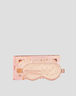 Bandeau pour les yeux de sommeil en soie orné de cristaux – rose gold Crystallove - 1