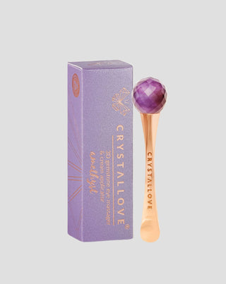 Masseur pour les yeux 3D avec améthyste et applicateur de crème Crystallove - 1