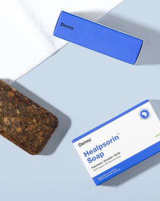 Savon noir africain contre l'acné, le psoriasis et l'eczéma Healpsorin Dermz_2
