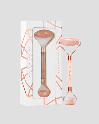 Masseur facial en quartz rose Rose quartz roller - pierre d'amour Crystallove - 1