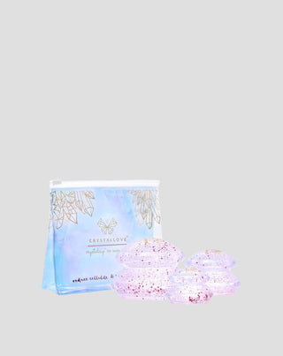 Ventouses en silicone crystalcup pour massage corporel avec paillettes Crystallove