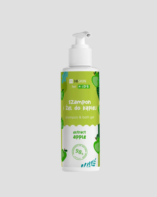 Shampoing et gel douche 2 en 1 pour enfants au parfum de pomme HiSkin - 1