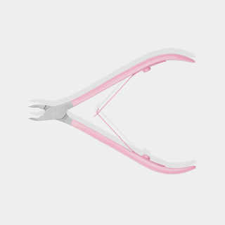 Pince à cuticules professionnelle de 3 mm avec manche rose satiné You Beauty - 3
