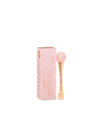 Masseur 3D pour les yeux en quartz rose avec applicateur de crème Crystallove - 1