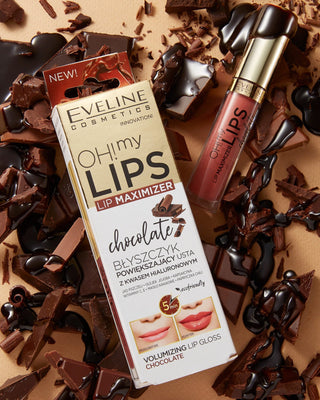 Gloss pour le renforcement des lèvres avec de l'acide hyaluronique chocolate Oh! My Lips Lip Maximizer Eveline - 2