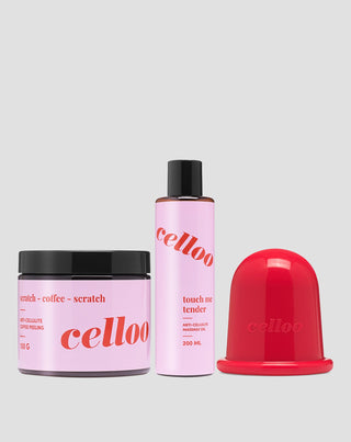 Coffret gommage, huile et grande ventouse pour massage anticellulite Celloo1 - 1