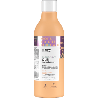 Huile émolliente pour les cheveux à porosité moyenne et ayant tendance à friser so!flow - 1