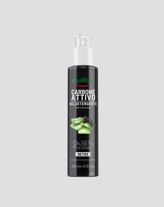 Gel nettoyant purifiant pour le visage au charbon actif et à l'aloe vera Equilibra - 1