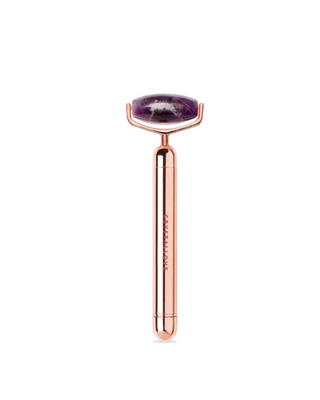 Rouleau d'impulsion en améthyste pour le massage du visage Rose Gold Crystallove - 2