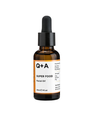Huile visage revitalisante aux vitamines A, C, E et F Super Food Facial Oil Q+A - 1