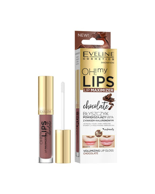 Gloss pour le renforcement des lèvres avec de l'acide hyaluronique chocolate Oh! My Lips Lip Maximizer Eveline - 1