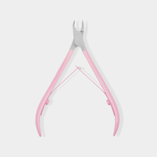 Pince à cuticules professionnelle de 3 mm avec manche rose satiné You Beauty - 1