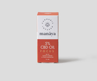 Huile CBD 5 % Focus Manaya pour améliorer la concentration