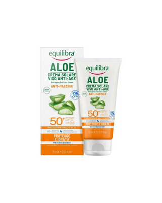Crème solaire anti-rides à l'aloe vera SPF 50+ UVA, UVB Equilibra - 1