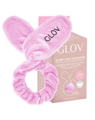Bandeau à cheveux Bunny Ears Pink Glov pour un toilettage facile - 3