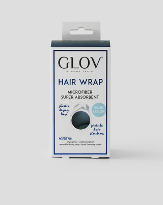 Turban bleu pour réduire le temps de séchage pour tous les types de cheveux Hair Wrap Glov - 2