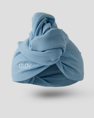 Turban bleu pour réduire le temps de séchage pour tous les types de cheveux Hair Wrap Glov - 1