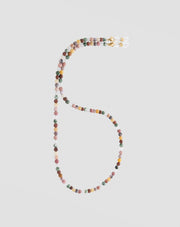 Chaîne de lunettes avec pierres naturelles agate, maifan, jaspe, jade et aventurine Mys_1