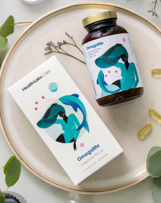 Supplément alimentaire à base d&#39;acides gras oméga 3 EPA et DHA de poisson OmegaMe Health Labs Care 60 gélules