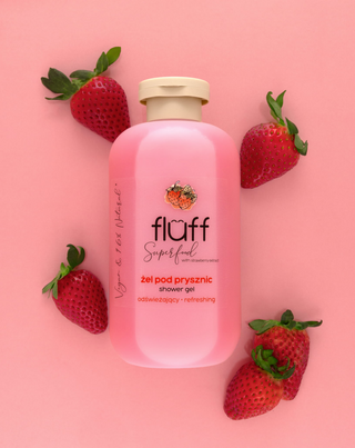 Gel douche au parfum de fraise pour nourrir et exfolier en douceur Fluff - 2