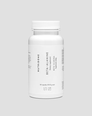 Bêta-alanine 700 mg pour la performance et la réduction de la fatigue musculaire Nutridome, 60 gélules - 1