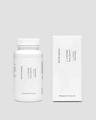L-lysine acide aminé soutenant la production de collagène, une peau saine et des os solides Nutridome 60 capsules