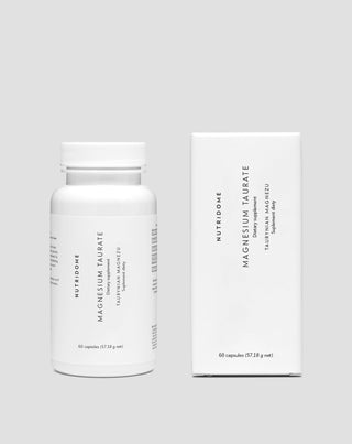 Taurate de magnésium doux pour l'estomac contre les crampes des jambes, des mollets, la fatigue et le stress Nutridome 60 capsules