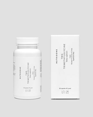 Triméthylglycine bétaïne TMG pour le métabolisme de l'homocystéine et le soutien du système cardiovasculaire Nutridome 60 pcs