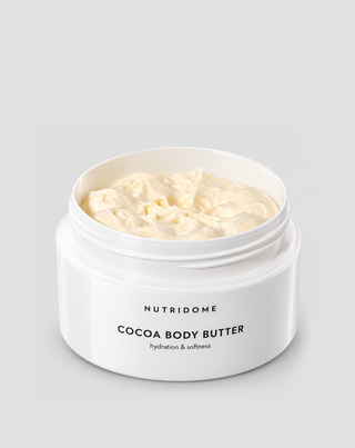Beurre de cacao pour le corps avec céramides huiles naturelles et vitamine E Nutridome
