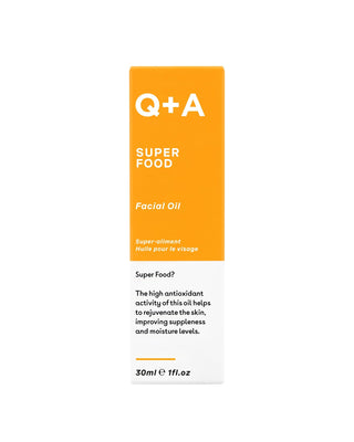 Huile visage revitalisante aux vitamines A, C, E et F Super Food Facial Oil Q+A - 2