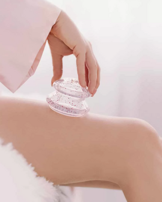 Ventouses en silicone pour le massage corporel avec paillettes Crystallove - 2