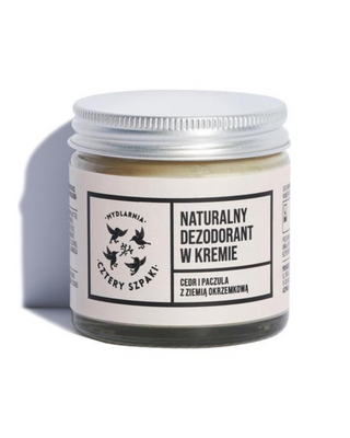 Déodorant naturel en crème cèdre et patchouli à la terre de diatomée Mydlarnia Cztery Szpaki - 1