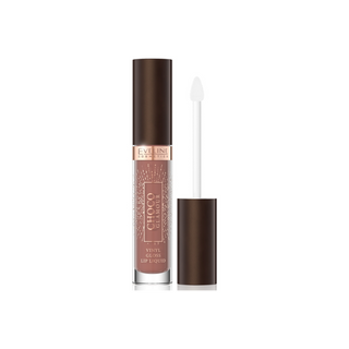 Rouge à lèvres liquide à effet brillant glossy lips 01 Ruby Chocolate Choco Glamour Eveline
